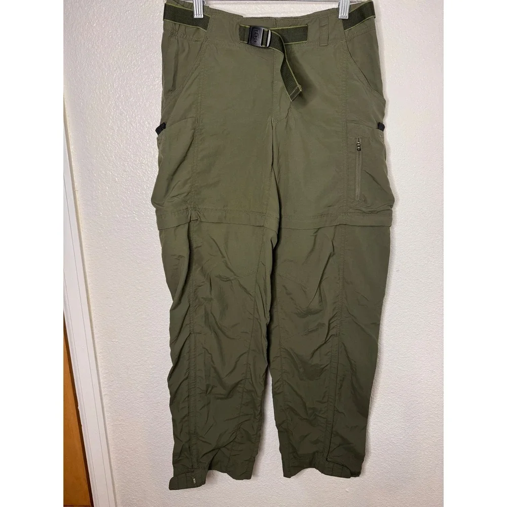 REI Women's 4 Convertible Hiking Pants olive Nylon Lightweight Cargo gorpcore - Picture 1 of 9
